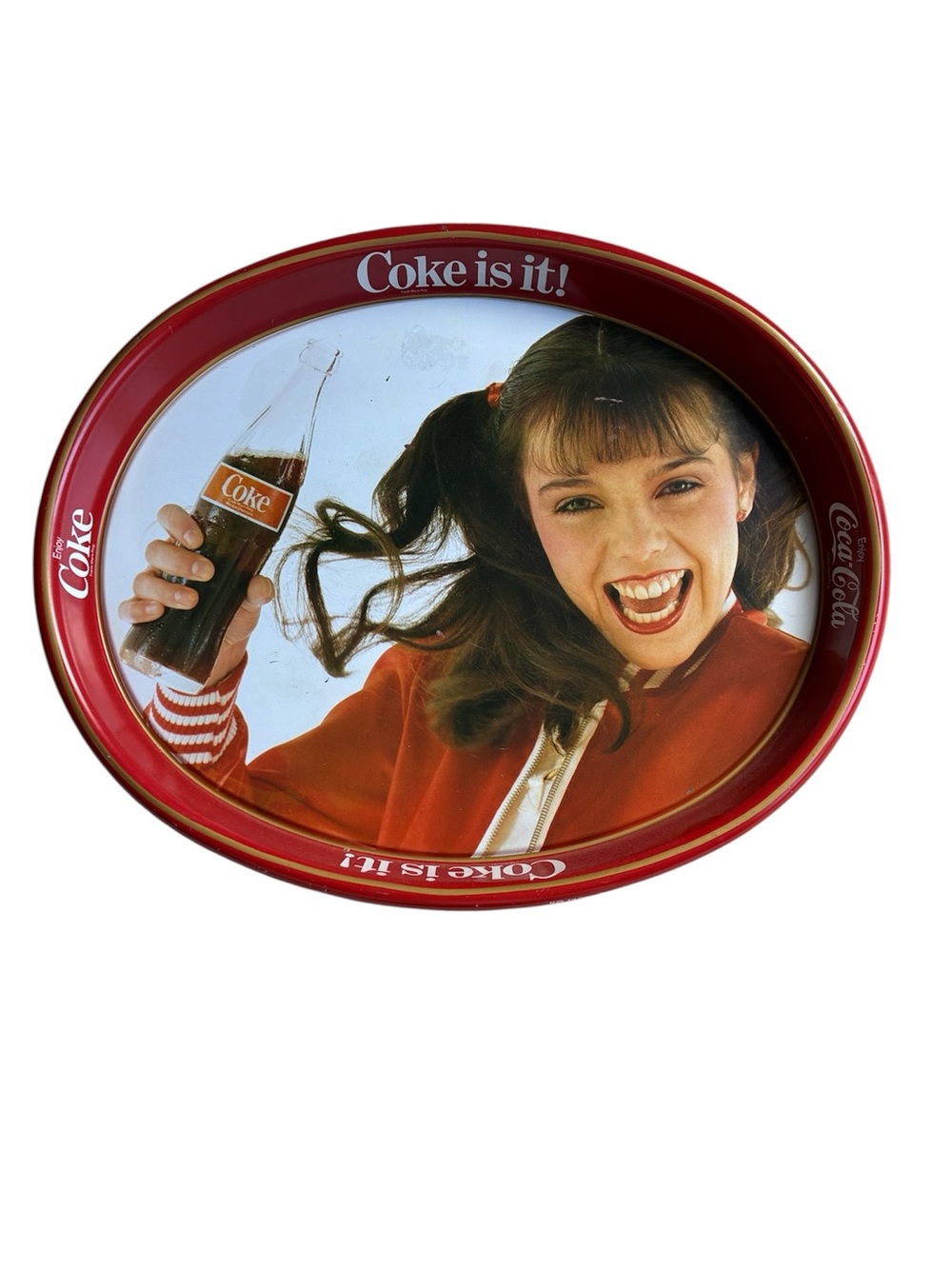 Vintage Coca-Cola 1982 Kim Christmas Canadian Serving Tray